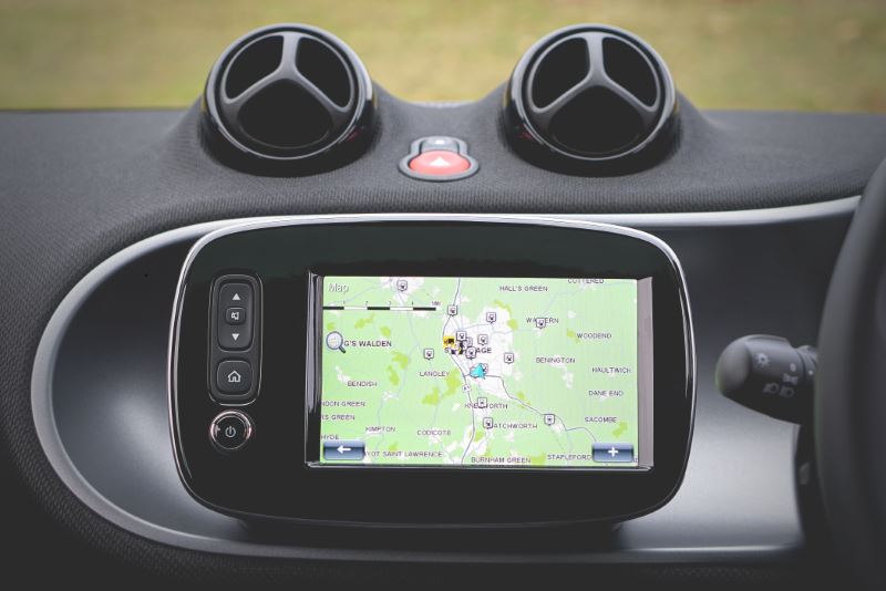 Car dashboard sat nav